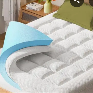 Dual Layer Memory Foam Mattress Topper - AprLeaf 3 Inch Pillow Top Mattress Topper, 2 Inch Cooling Gel Memory Foam and 1 Inch Pillow-Top Cover for Medium Support Relief Back Pain (Queen, Grey)