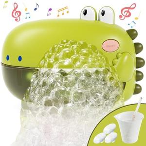 Lehoo Castle Baby Bath Toys, Bath Bubble Machine for Kids, Automatic Bubble Maker Toddler Bathtub Toy with 12 Melodies, Dinosaur Bath Toys for Boys Girls