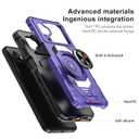 2 x for Galaxy XCover 6 Pro Case,Samsung Xcover 6 Pro case w/[Tempered Glass Screen Protector](Full Coverage) [Shockproof] Magnetic Car Mount [Ring Stand] Protective Cover for Women Man Purple Black