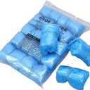 100 Pack Shoe Covers Disposable for Indoors, Fits Up To 11 US Men and 13 US Women Size(Blue)