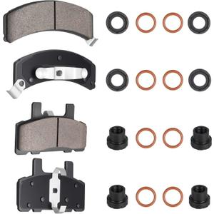 4PCS Front Ceramic Brake Pads 1990-1993 Compatible with Cadillac DeVille 1993 for 60 Special 1995-2000 for Tahoe 1996-2002 for Express 1500