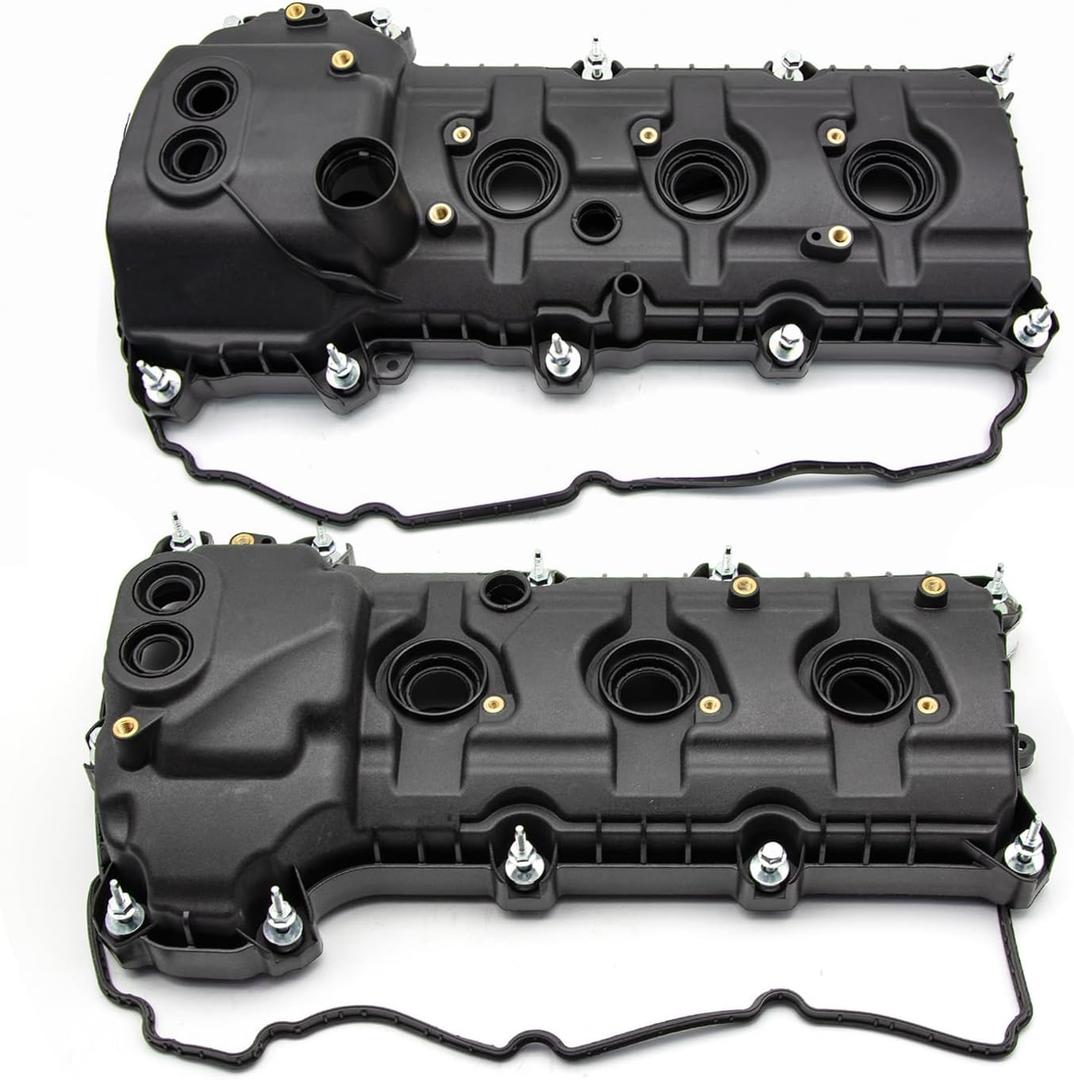 2PCS Engine Valve Covers Left & Right with Gaskets & Bolts for Ford Edge Explorer F150 Flex Mustang Taurus Transit-150 250 350, for Lincoln Continental MKS MKX MKZ OE BR3Z6582G BR3Z6582R