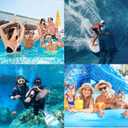 IPX8 Floating Waterproof Phone Pouch 2-Pack ,7.2 Inch Waterproof Dry Bag16/15/14 Pro Max Galaxy S24/S23 Adjustable Lanyard + wrist strap Beach Swimming Travel Essentials Black white