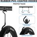 Urban Deco Ceiling Mounted Bike Rack for Garage, Indoor Metal Bike Hanger with 8 Adjustable Ceiling Hooks Hold 4-8 Bikes, Space-Saving Garage Bike Storage for Storing Bike (2-Piece Set)