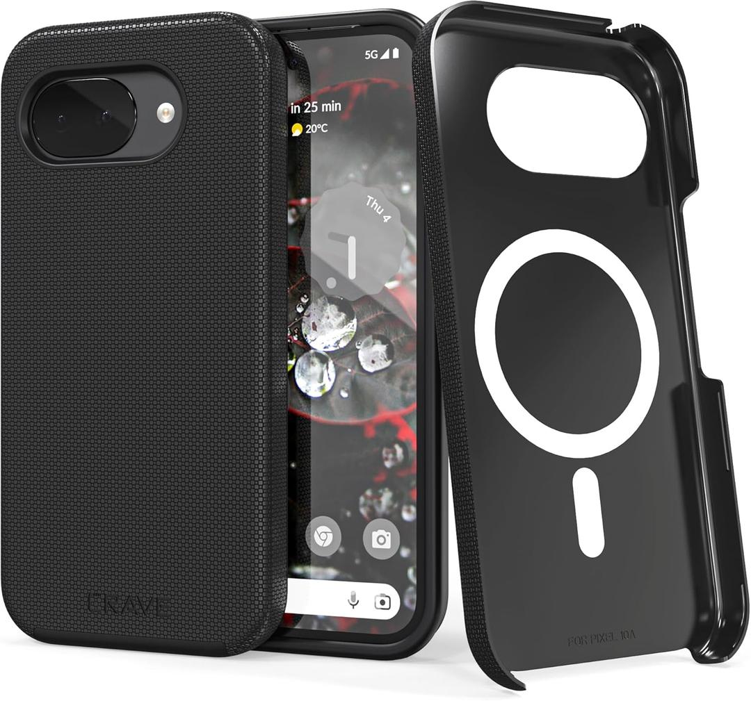 Crave for Google Pixel 10a Case, Compatible with MagSafe Shockproof Protection Dual Layer Case for Google Pixel 10a (6.3 inch) - Black
