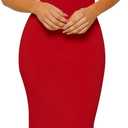 VANCOL Women's Cutout Backless Maxi Dress Sexy Sleeveless Tight Slip Spaghetti Strap Long Dresses,R ed, Small