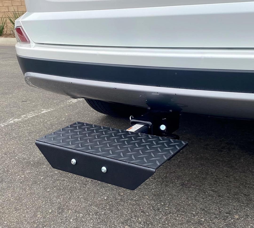 MaxxHaul 50609 Steel Hitch Step for 2 inch Hitch Receiver For SUV Pick Up Truck Flatbed RV Camper With Anti Slip Step (4-3/4" x 10-1/2" Wide)