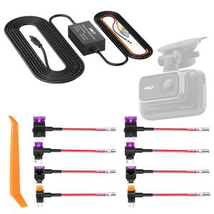 IIWEY Dash Cam Hard Wire Kit only Q5/N6 Model, 4 Meter Dashboard Camera Car Charger Cable Kit, 12V- 24V to 5V, Power Adapter with LP/Mini/ATO/Micro2 Fuse for Dash Cam