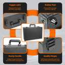 HESTECH 140+ Graded Card Storage Box, 4 Row Graded Card Case,Slab Case Includes 4 Foam Inserts,Sports Card Case Fits PSA,CSG,GMA,HGA,Sports Cards and Toploaders