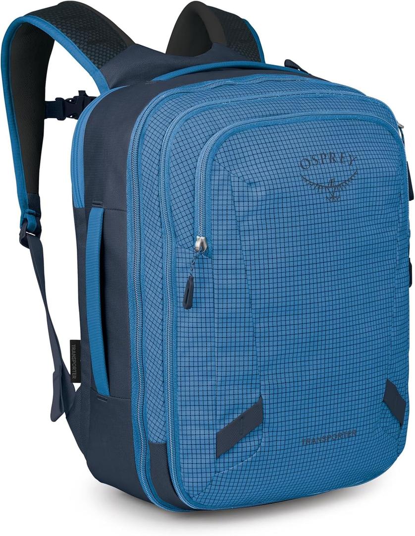 Osprey Transporter 26+6 Travel Pack - Expandable Personal Item Backpack with Laptop Sleeve - Lightweight Daypack, Blue Flame, 16.9 x 13 x 7.9 in
