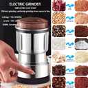 Electric Coffee Grinder,Multifunctional Coffee Bean Grinder,Food Grade 18/10 Stainless Steel Blades,Lightweight Design,Suitable for Beans,Spices and Herbs