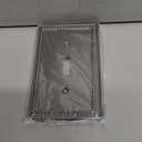 6-Pack Single Toggle Light Switch Cover Plate, Pearls Decorative Switch Plate Covers, Antique Silver 1 Gang Metal Wall Plate, Corrosion Resistant