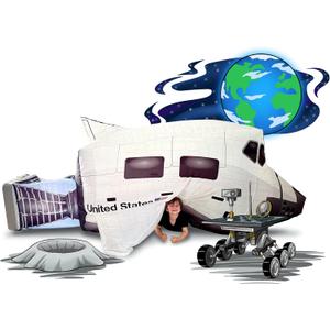 The Original Patented AirFort - Build A Fort in 30 Seconds, Inflatable Fort for Kids, Play Tent for 3-14 Years, A Playhouse Where Imagination Runs Wild, Fan not Included (Space Shuttle)