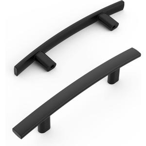 Amerdeco 10 Pack Matte Black 3 Inch(76mm) Hole Centers Kitchen Cabinet Pulls Hardware Kitchen Handles for Cabinets Cupboard Handles Drawer Pulls ZH0003
