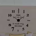 VREAONE Frameless DIY Wall Clock,Large Modern 3D Mirror Wall Clock Decor Sticker Clock kit for Home Living Room Bedroom Office Wall Decorations(Silver)