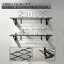AIRAJ Garage Wall Shelving with 4 Hooks,1x3FT 2Pack,500LBS,Steel
