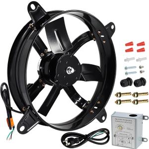 Hiorucet 20 Inch Wall Mounted Attic Gable Vent Fan with Adjustable Temperature Thermostat Control, 60HZ, 115V, 1080R/min, 148W, Gable Mount Vent Attic Fan with Pure Copper Motor, High Speed Low Noise