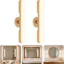 Set of 2 Wireless Vanity Makeup Lights for Mirror, Rechargeable LED Stick On Light Bar for Bathroom Mirror with Dimmable 3 CCT, Long Battery Life Cordless Light for Vanity Desk(Light Brown)