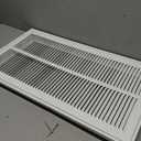 EZ-FLO 12 x 24 Inch (Duct Opening) Return Air Vent Cover for Wall or Ceiling, Solid Steel Return Air Filter Grille, HVAC Vent Cover, White, 61668