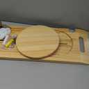 Slide Transfer Board, Wooden Transfer Board With Track Pulley Turntable, Heavy-Duty Sliding Board Holds Up To 500 Pounds for Patient Senior And Handicap Move Assist, 2 Handles, 2 Fixed Holes(31x11x1")