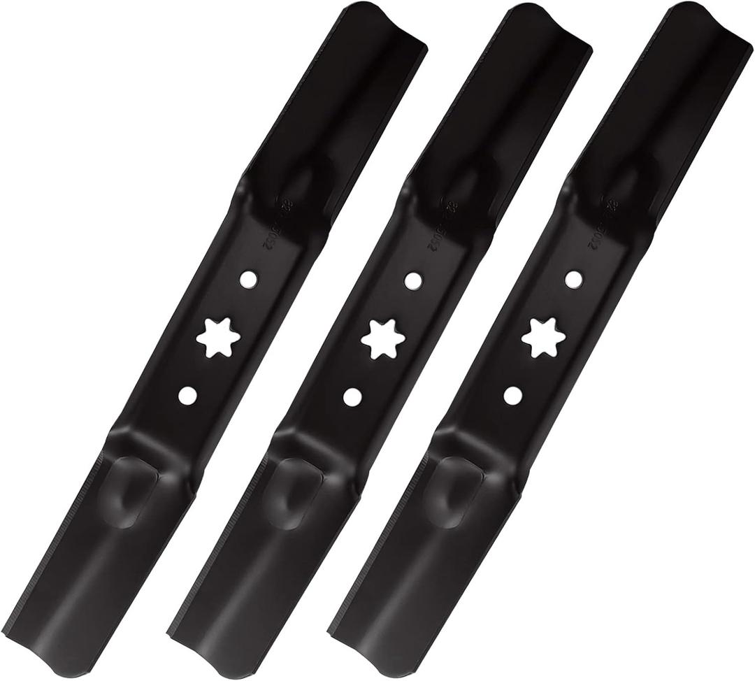 Lawn Mower Blades Replace 942-05052A 742-05052A Compatible with MTD/Cub Cadet/Troy-Bilt 50 inch Deck RZT XT1 ZT1 LT50 XT2 ZT2 L50 LX50 S50 GT50 Z550 T260 2-in-1 Mulching Blades (3 Pack)