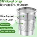 CAPMESSO Reusable K-Cups for Keurig: Upgraded Dual-Mesh Reusable Coffee Pods for Richer Coffee NO Grit - Universal Stainless Steel Coffee Filter for Keurig 1.0 Coffee Maker, Eco-Friendly (2 Pack)