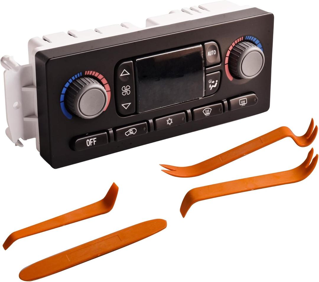 A/C Heater Climate Control Module Fit for 2003-2004 Cadillac Escalade Chevy Avalanche Silverado Suburban Tahoe GMC Sierra Yukon XL 1500 2500, HVAC Control Switch Panel Replace 599-009 19370209