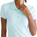 Aeropostale Women's Aero Uniform Polo Short Sleeve (Blue, XXL)