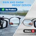 Mirror Extenders for Towing with Rain Visor, Adjustable Clip On Tow Mirrors, Universal Side Mirror Extensions for Car Truck Trailer RV SUV, Waterproof Rearview Towing Mirror Extensions, 2 PCS