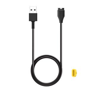 Kissmart Charger for Garmin Vivoactive 6 5 4 4S 3, Replacement Charging Cable Cord Plus a Yellow Silicone Charger Port Anti Dust Plug for Garmin Vivoactive Smart Watch