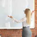 Fuutreo 68.9 ft Linen Magnetic Bulletin Board Border Whiteboard Magnetic Scalloped Trim Strip Borders for Vintage Farmhouse Neutral Classroom Chalkboard School Party Office Poster Board Decorations