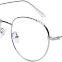 Blue Light Blocking Glasses for Women Men 99% Anti Eyestrain Computer Glasses Metal Frame Screen Protection