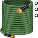 Garden Hose 75FT Non-Expandable Water Hose Flexible Kink-Free Lightweight Leak-Proof Sturdy Outdoor Hose Water Pipe for Garden Yard Lawn Camper 3/4 Inch Solid Brass Fittings