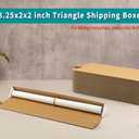 50-Pack Triangle Shipping Tubes, 18.25x2x2 inch Mailer Boxes