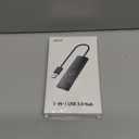 Acer USB Hub 4 Ports, Multiple USB 3.0 Hub, USBA Splitter for Laptop with Type C Power Port, Extender for A Port Laptop, PC, Desktop and More (4ft)