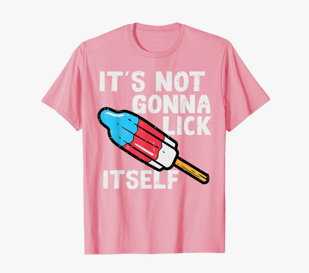 Popsicle Not Gonna Lick Itself Funny 4th July Patriotic Men T-Shirt 2XL