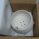 TOPOLA Happy Face Planter, 5.2 Inches Plastic Plant Pot, Self Watering Plant Pot with Drainage Holes for Indoor Outdoor, Succulent Pot, Funny Flower Pot, White