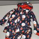 Matching Christmas Onesie Pajamas for Family/Couples, Cute Printed One-piece Pjs, Xmas Holiday Adult Hooded Sleepwear (Kids 6-8, Snowman)