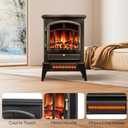 Electric Fireplace Stove with 3D Flame Effect, 1000/1500W & Flame-Only Mode, 22 inch