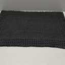 RESARE Waffle Bath Mat for Bathroom, Super Absorbent Bathroom Rugs Non Slip Machine Washable, Ultra Soft Quick Dry Boho Bath Rugs with Tassels for Floor, Upgraded Bordered Design, 17"x24" Black