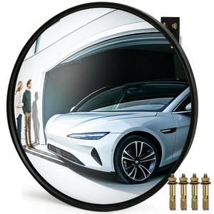 20 Inch Acrylic Convex Mirror with LifetimeWarranty - Wide Angle Shatterproof Blind Spot Mirror with Wall Mount for Store, Warehouse, Daycare, Indoor Outdoor Safety