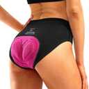 Bikewa Women's 4D Padded Bike Underwear Cycling Bicycle Shorts Biking Riding Briefs Biker Cycle Undershorts for Women (Black)