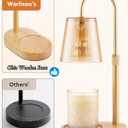Adjustable Candle Warmer Lamp with Timer - Electric Light Wax Warming Dimmable Flameless Top Melter Heater Melting Heating Height Small Jar Candles Gifts Women Mom Birthday Home Desk Modern Decor