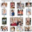 Orchroma Picture Frames Collage Photo Hanging Display Picture Board,Family Picture Frames Collage Wall Decor,Family Where Life Begins and Love Never Ends,Home Living Room Bedroom Wall Decor (Gray)