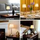 2 Pack Cordless Table Lamp, Rechargeable Desk Lamp with Fabric Shade, Battery Operated Lamp 3 Color Stepless Dimming, Small Touch Bedside Lamp Home Decor for Dining, Counter (Brushed Sliver)