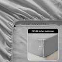LBRO2M 100% Pure Linen Sheet Set Deep Pocket Up to 16" Bed Sheets Sets, Natural Flax Beddings Soft, Breathable, Comfortable for All Seasons 4 Pcs Sheet Set King Size, Grey