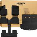 LASFIT Floor Mats & Backrest Mats & Cargo Mat for Hyundai Palisade 7/8 Seats 2026 (Only Fit Hybrid, Not Fit Gas), All Weather TPE Custom Fit Floor Liners Full Set Car Mats Accessoires, Black