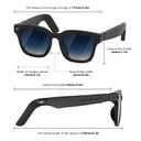 Oucscru AI Smart Glasses with ChatGPT, 8MP Camera Glasses with Camera and Audio, AI Translation Sunglasses with 164 Languages, Bluetooth Sunglasses with Voice/Calling, 8-Hour Music, Photochromic Lens