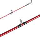 Ugly Stik 6’6” Carbon Casting Rod, One-Piece, 8-17lb Line Rating, Medium Power, Fast Action, 1/ 4-5/ 8 oz. Lure Rating, Red/ Black