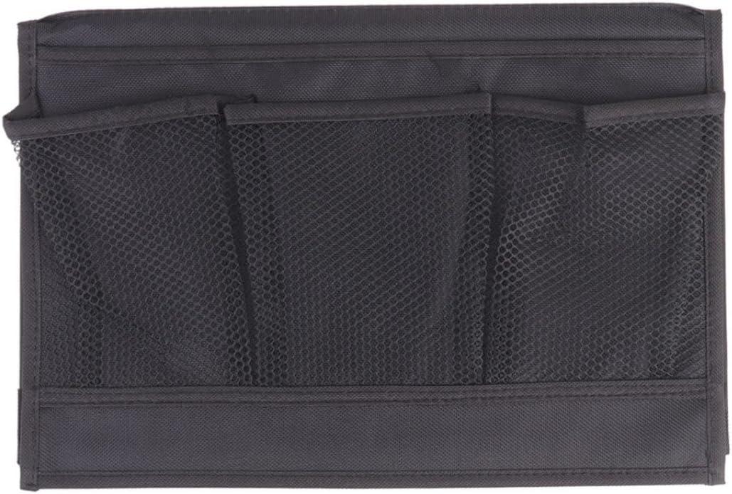 Bedside Storage Bag Hanging Organizer Black Oxford Cloth Mesh | Large Capacity, Sofa Side and Dorm Room Bedside Use, Practical Pouch Holder for Home Storage